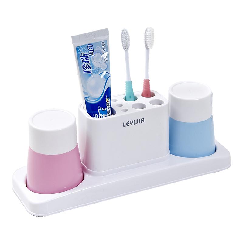 欧式简约牙刷架带漱口杯套装刷牙杯子儿童塑料旅行牙缸卫浴洗漱杯