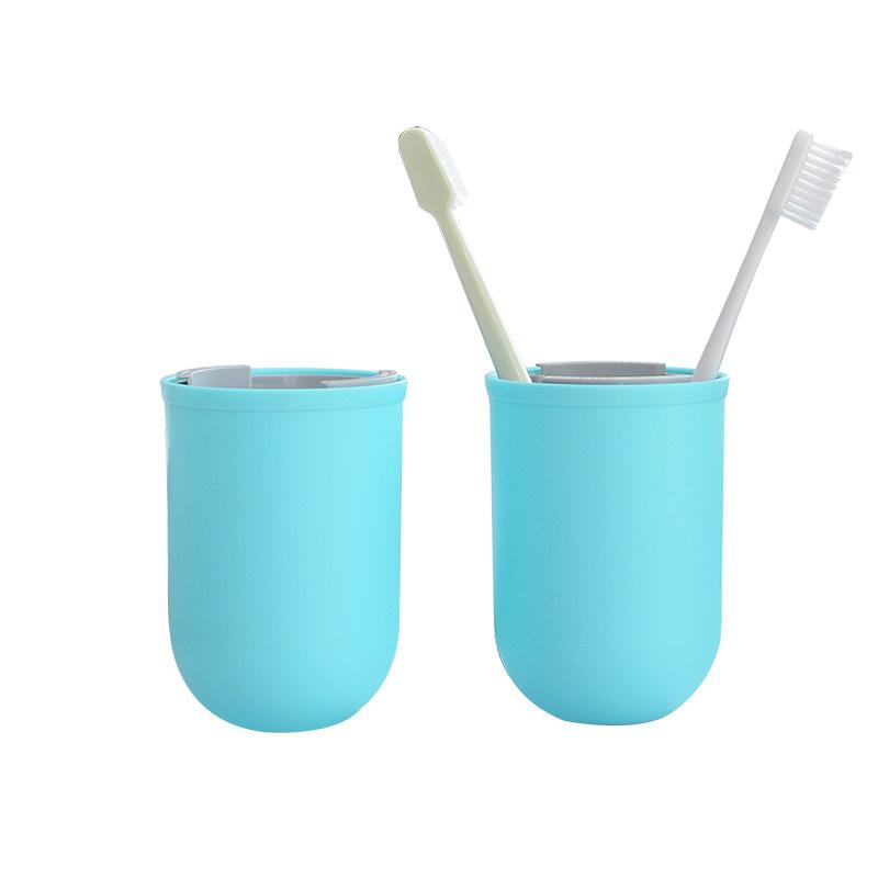 旅行洗漱杯 便携漱口杯创意刷牙杯情侣塑料口杯旅游牙刷盒牙缸包