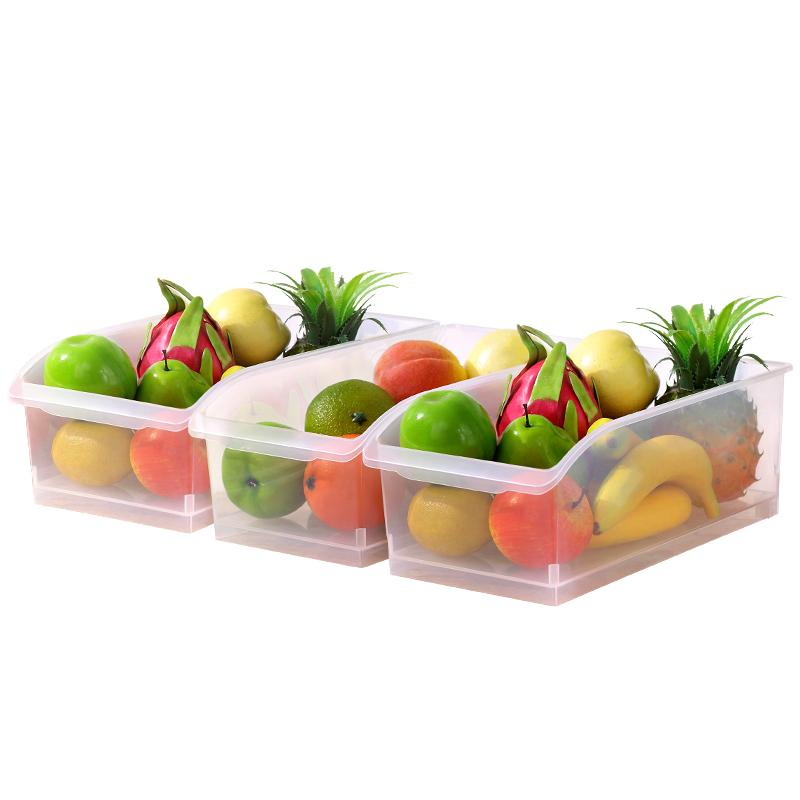 大号冰箱收纳盒冷冻食品保鲜盒透明塑料长方形厨房蔬菜水果储物盒