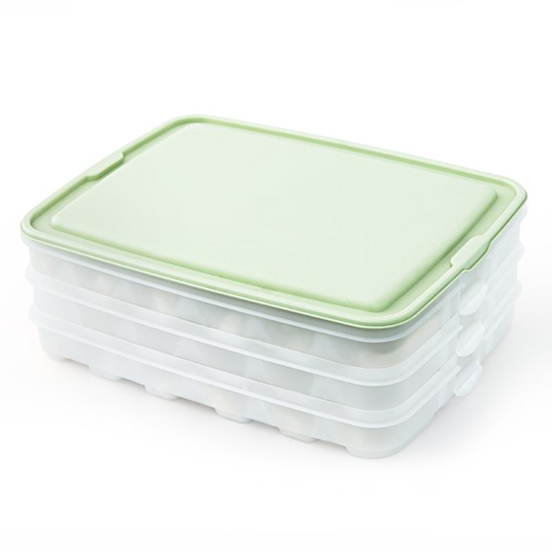 家用速冻饺子盒冰箱保鲜盒多层装冻饺子的馄饨盒水饺托盘收纳