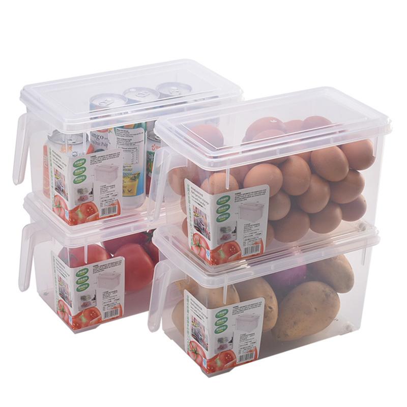 6个装手柄冰箱收纳盒食品收纳保鲜盒杂粮食物水果蔬菜储物盒