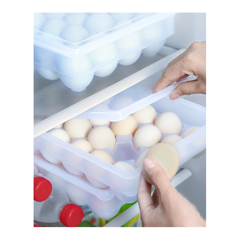 家用20格鸡蛋收纳盒架托厨房冰箱保鲜蛋托30装放蛋器的盒子6蛋格