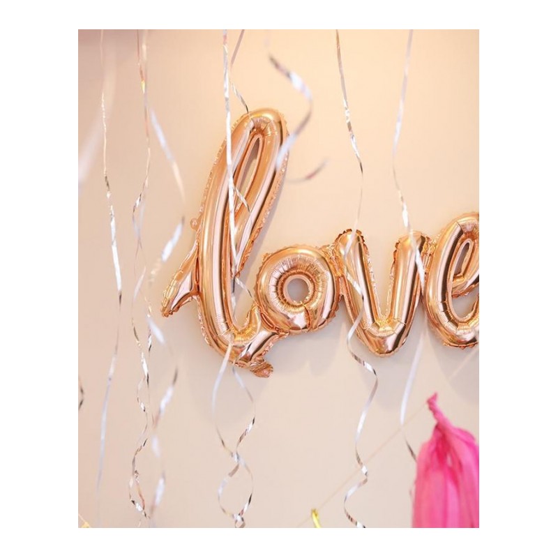 结婚婚礼婚房布置房间装饰求婚气球用品铝膜金色汽球拍照背景墙