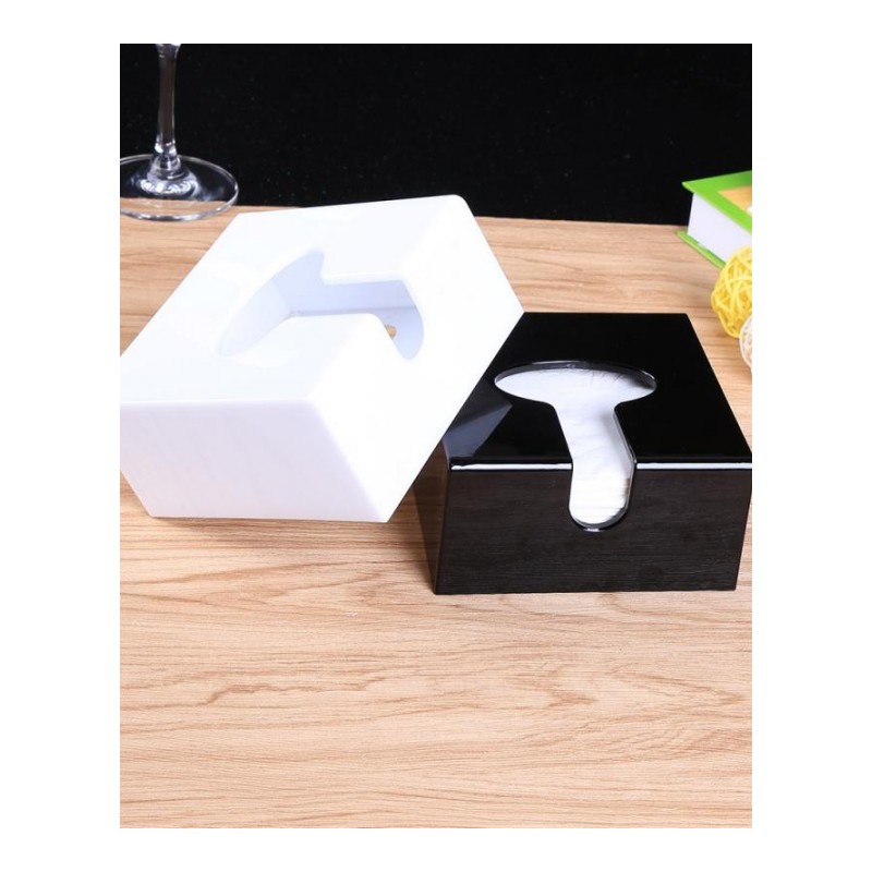 塑料纸巾盒正方形餐厅亚克力抽纸盒简约酒店宾馆餐巾纸抽盒印logo