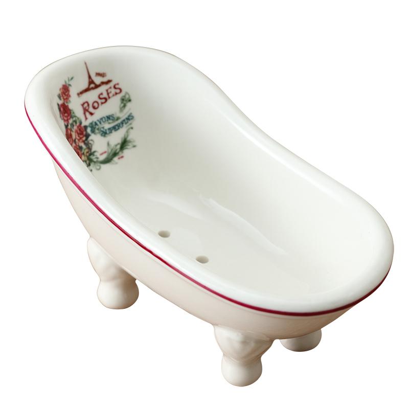 欧式肥皂盒沥水创意卫生间香皂盒酒店浴室肥皂架陶瓷皂托洗衣皂碟