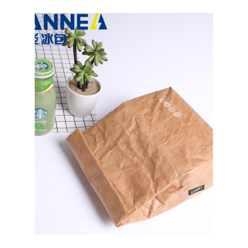 SANNE保鲜面包袋杜邦牛皮纸撕不烂保温饭盒袋加厚铝箔家用环保袋