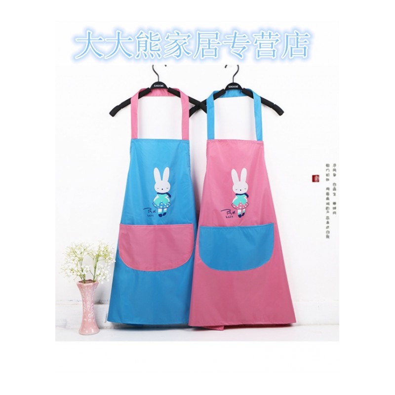 情侣可爱厨房防水围裙韩版时尚成人罩衣定做印字广告定制logo
