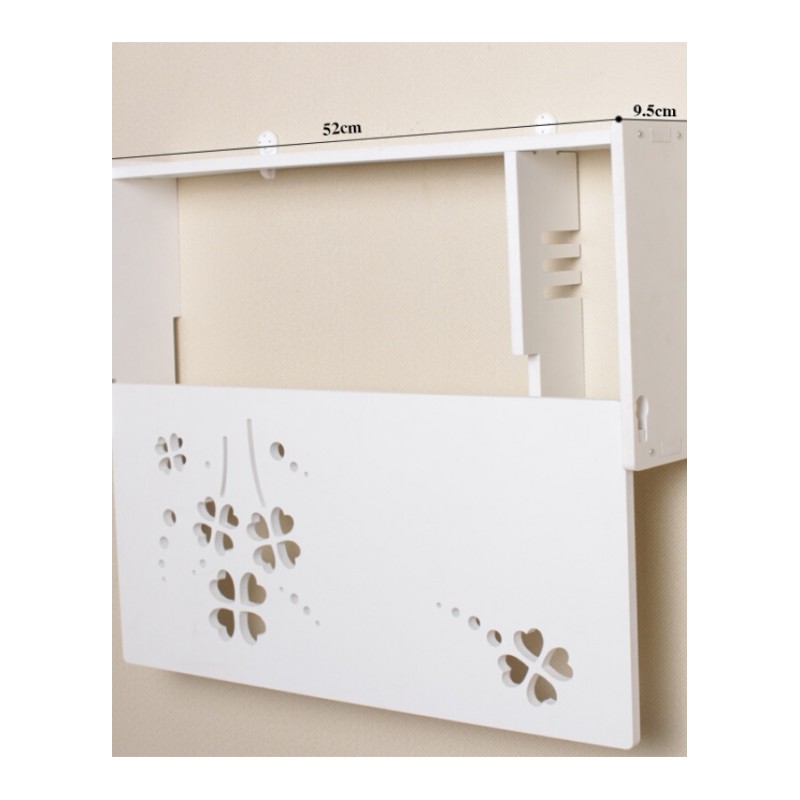 wifi猫盒子路由器机顶盒置物架收纳盒整理免打孔遮挡墙上壁挂藏线生活日用创意家居