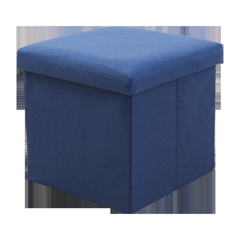 长方形收纳凳子储物凳可坐人沙凳布艺家用换鞋凳折叠小凳子日用家居