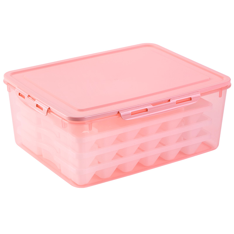 多层饺子盒冰箱冻饺子保鲜盒家用速冻水饺收纳盒分格馄饨盒日用家居