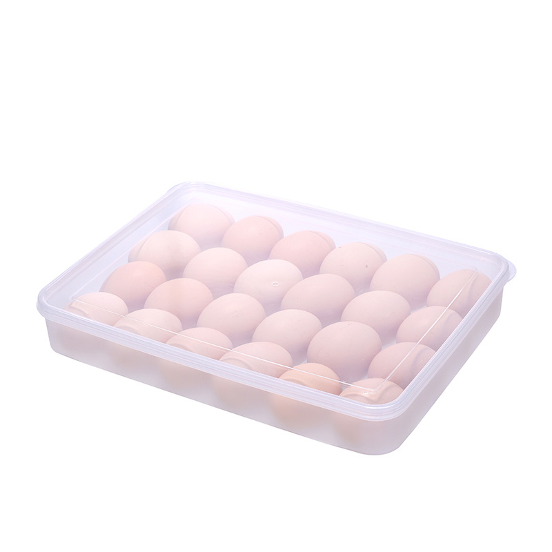 厨房大容量蛋盒塑料透明保鲜盒长方形带盖冰箱用鸡蛋收纳盒子日用家居