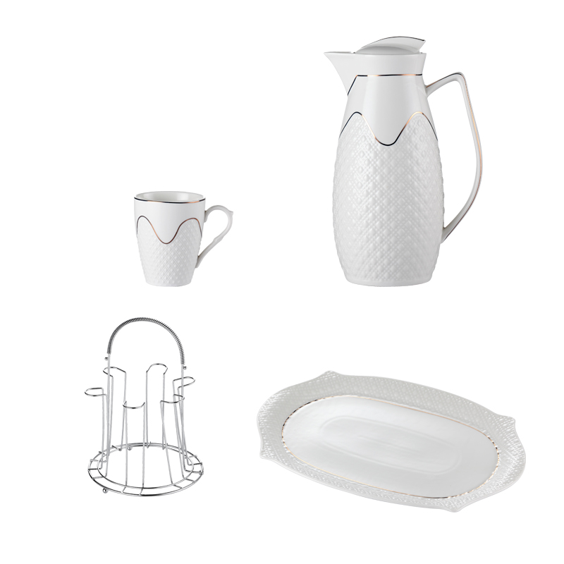 家用礼冷水壶水杯套装欧式创意水具茶杯茶具陶瓷凉水杯子日用家居