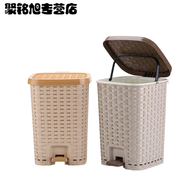 大号塑料厨房脚踩垃圾桶家用创意脚踏式客厅卫生间卧室垃圾筒有盖清洁用品工具垃圾桶