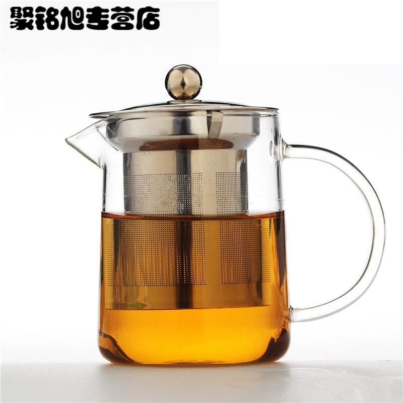 耐热玻璃茶壶功夫红茶具不锈钢过滤泡茶壶家用水壶玻璃冲茶器简约