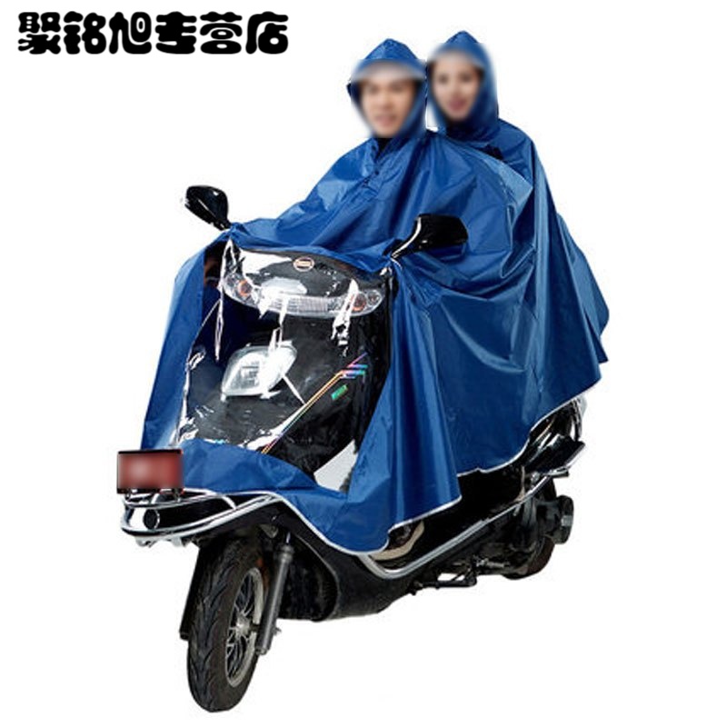 双防水电动车雨衣女电瓶车成人双人骑行摩托车单人雨披加大加厚男女通用四季夏季晴雨用具雨披雨衣
