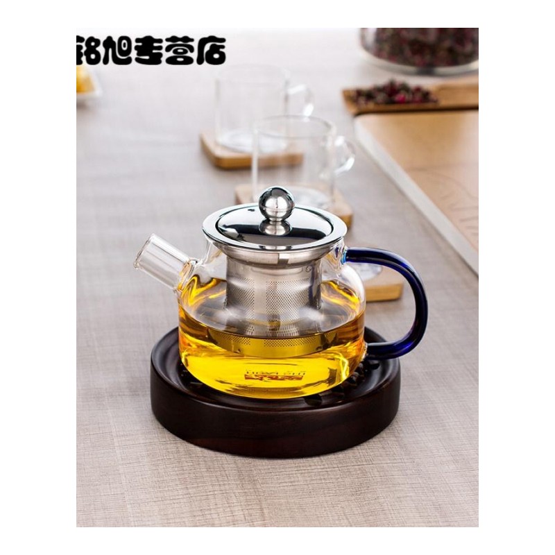 加厚耐热玻璃红茶茶具茶壶双耳泡茶器红茶杯过滤花茶绿茶飘简约