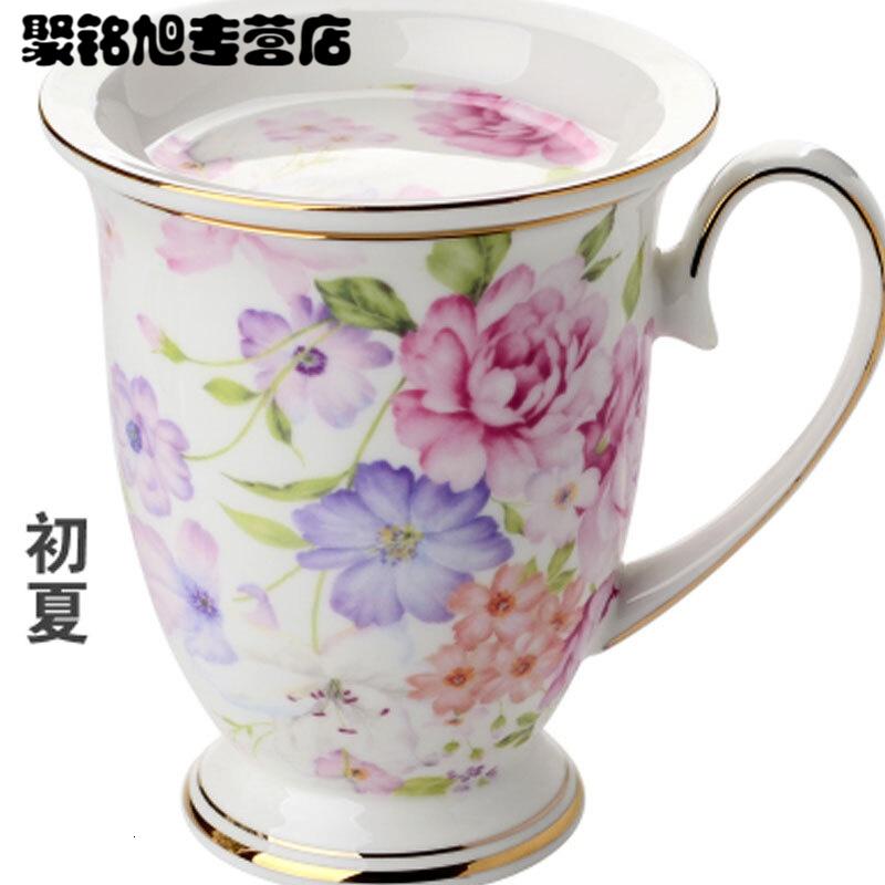 欧式唐山骨瓷咖啡杯陶瓷创意马克杯水杯茶杯牛奶杯子家用牙刷杯简约