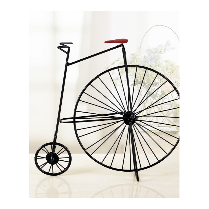 zakka杂货家居装饰摆件怀旧老式自行车 做旧铁皮 童记忆 铁艺工艺