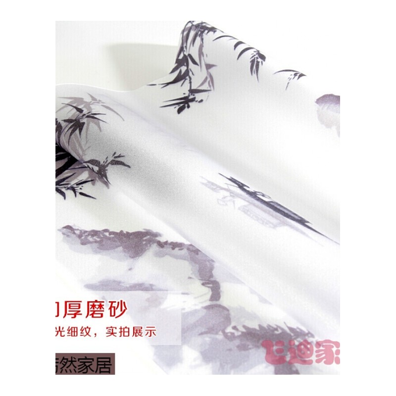 中式玻璃贴纸中国风古典风景装饰玻璃贴膜定制窗贴磨砂纸玻璃贴生活日用创意家居