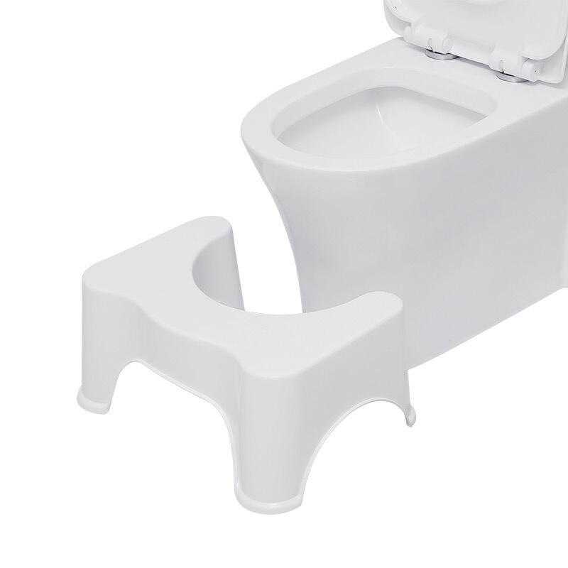 蹲坑厕所马桶垫脚凳儿童坐便凳塑料加厚如厕蹲便凳子 加厚升级-白色(高度21CM)