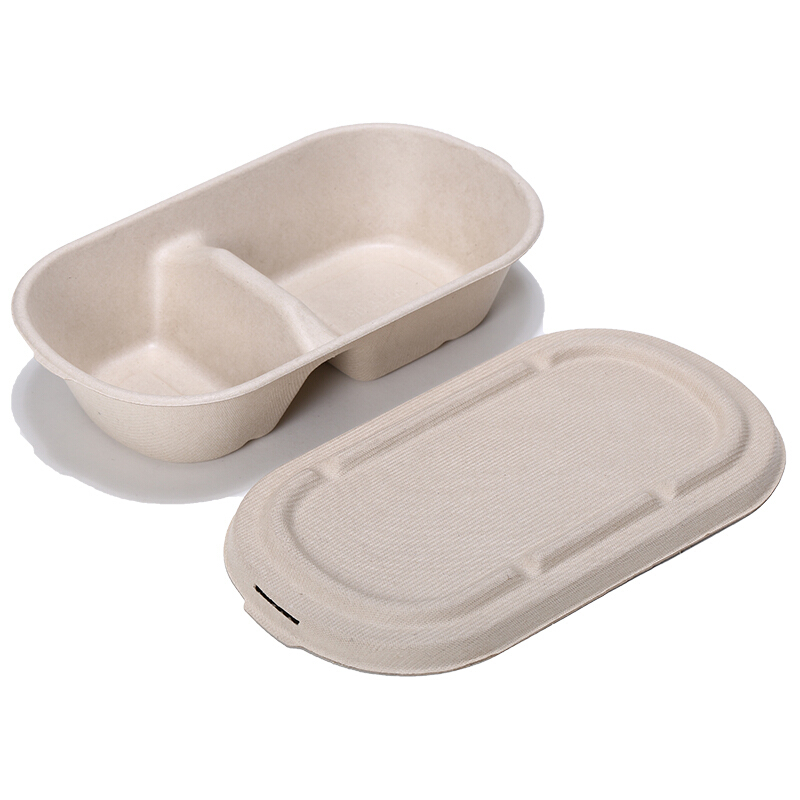 一次性环保可降解秸秆餐具纸浆餐盒沙拉健身餐外卖打包便当盒