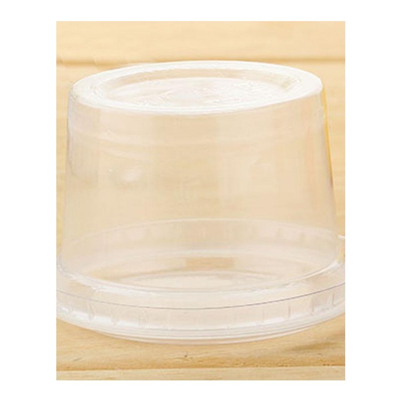 酱料杯 透明布丁杯 2-5安料碗 塑料酸奶果冻杯 小酸奶杯 一次性餐碗餐盒 打包盒 -3安杯100套带盖