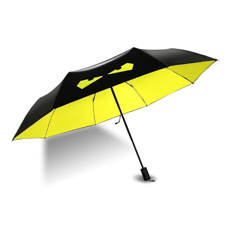 创意小恶魔太阳伞 反光晴雨伞 黑胶遮阳伞 个性小黑伞