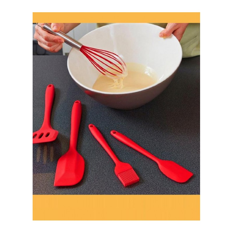 家用烘焙工具套装新手DIY入做蛋糕工具制作饼干面包烘培工具-酒红色5件套