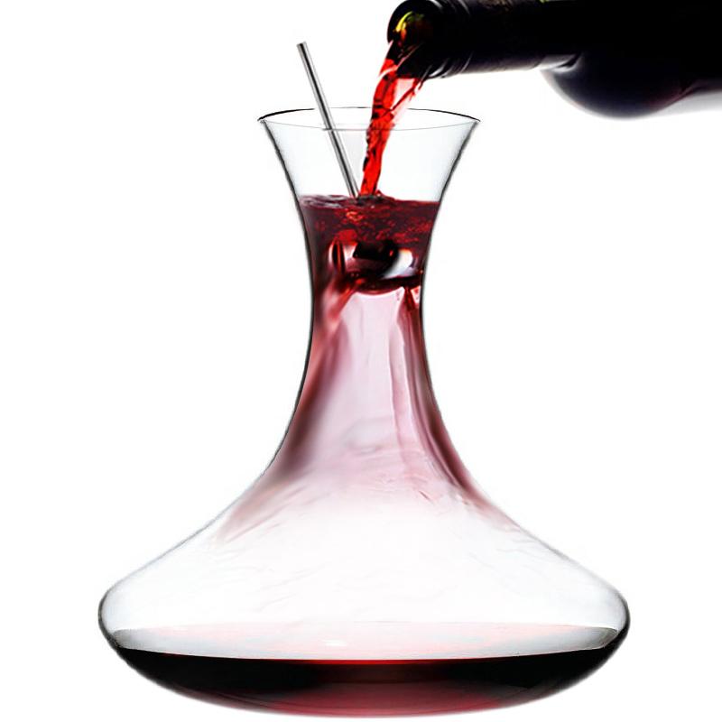 kax水晶红酒快速醒酒器不锈钢葡萄酒分酒器酒壶