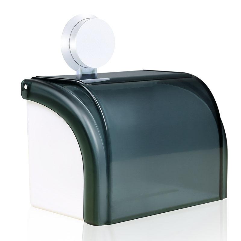 免打孔卫生间纸巾盒多功能创意卷纸盒防水卫生纸置物架厕所抽纸盒-纸巾架(绿色)