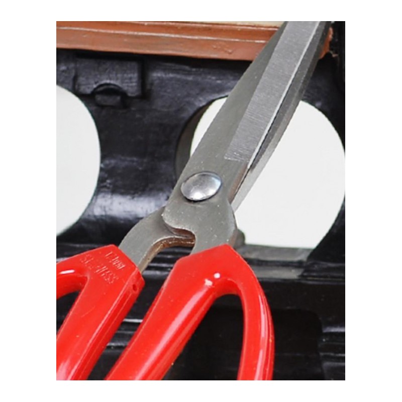家用剪刀红色不锈钢剪刀办公文具剪厨房裁缝剪纸剪-红色19.8cm