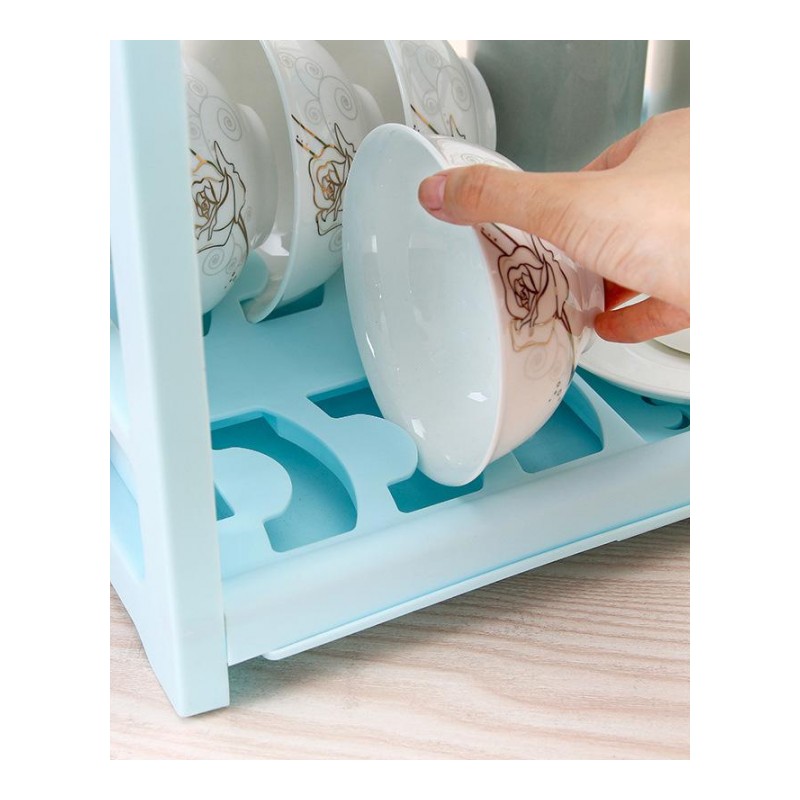 塑料碗架厨房碗碟沥水架碗柜多功能置物架餐具碗筷用品收纳盒