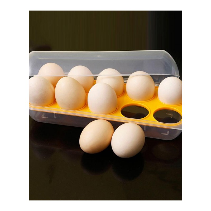 冰箱整理盒家用放鸡蛋收纳盒厨房10格塑料蛋托鸡蛋保鲜盒