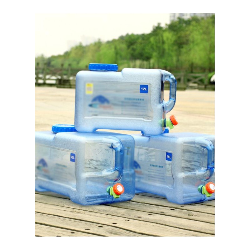 塑料储水箱饮用水装水桶户外装矿泉水桶车载存水箱家用储水桶-18L水桶