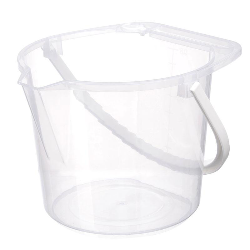 大号拖地储水桶塑料手提桶透明家用加厚简约时尚清洁工具桶-透明