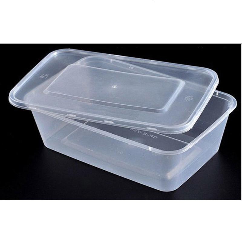 一次性餐盒圆形一次性碗塑料外卖打包透明饭盒快餐便当方形打包盒