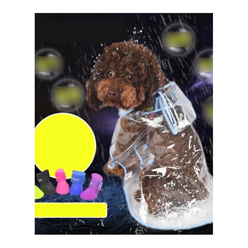 狗雨衣狗狗衣服夏装宠物泰迪小型幼犬雪纳瑞博美小狗透明雨披雨具宠物用品宠物服饰及配件宠物服装雨衣雨具