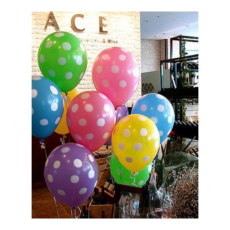 波点气球婚礼用品生日装饰加厚乳胶气球派对聚会布置婚房彩色气球