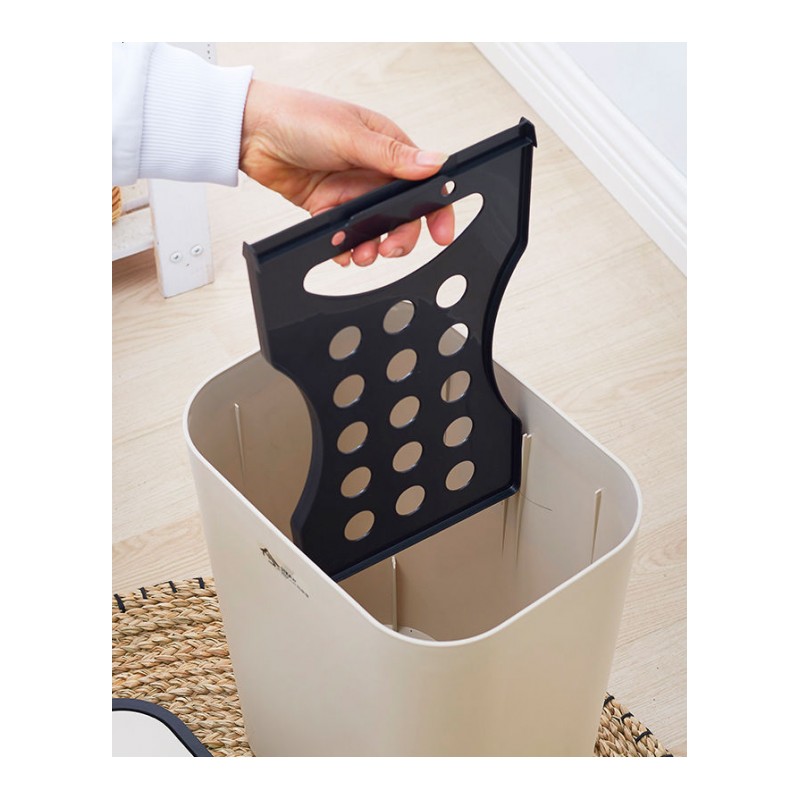 大号分类垃圾桶 加厚创意厨房客厅家用按压式双盖垃圾筒