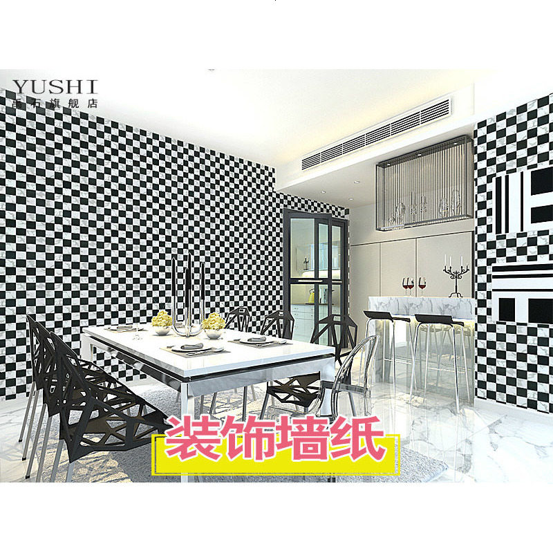 PVC自粘墙纸简约现代餐厅厨房客厅浴室防水贴纸瓷砖格子翻新壁纸