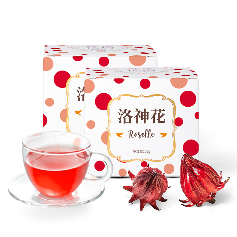 喜善花房洛神花50g*2盒 100g 洛神花茶叶玫瑰茄茶洛神花干花果茶花草茶