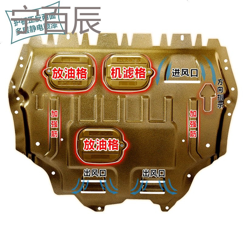 2017款比亚迪S6动机下护板速锐S7 G3R F3 F6专用底盘挡板原改