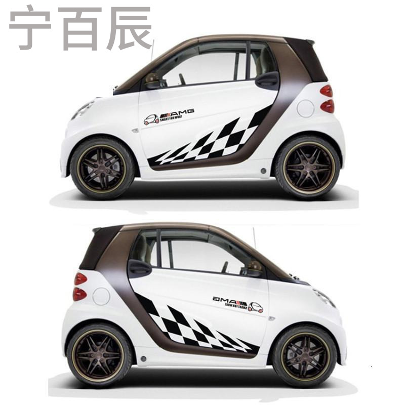lma 奔驰smart fortwo 汽车贴纸 AMG装饰改装车贴拉花 进口KK材料
