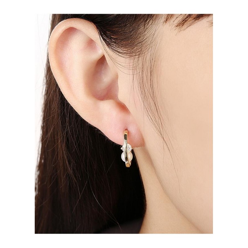 E145 Women 18K God Earring plated 彩金女耳环耳钉女日韩送女朋友七夕情人节礼物