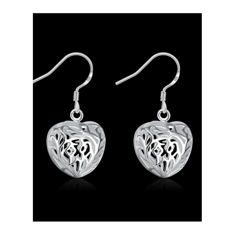 E021Women silver plated earring镀925纯银日韩甜美时尚耳环耳饰