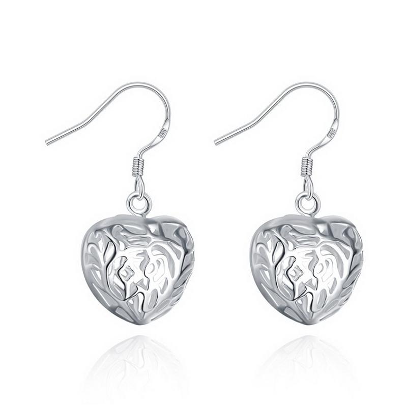 E075Women silver plated earring镀925纯银日韩时尚甜美耳环饰品