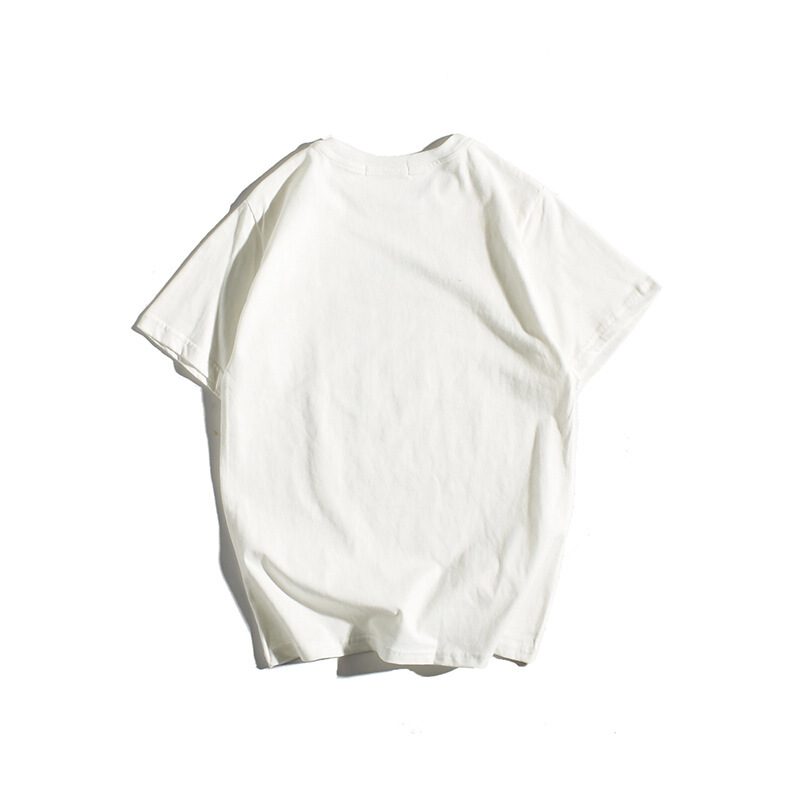 东京衣柜男装夏季新款个性鲸鱼印花圆领男生休闲短袖T恤男半截袖白色