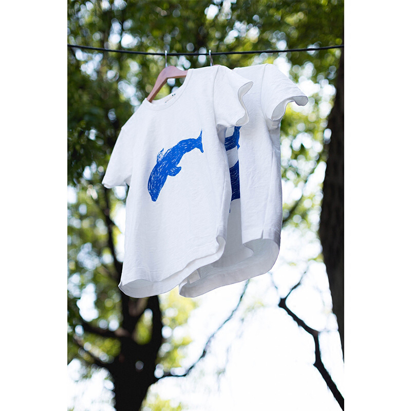“海豚”个性印花T恤夏季新款小清新多色休闲短袖白T恤男|