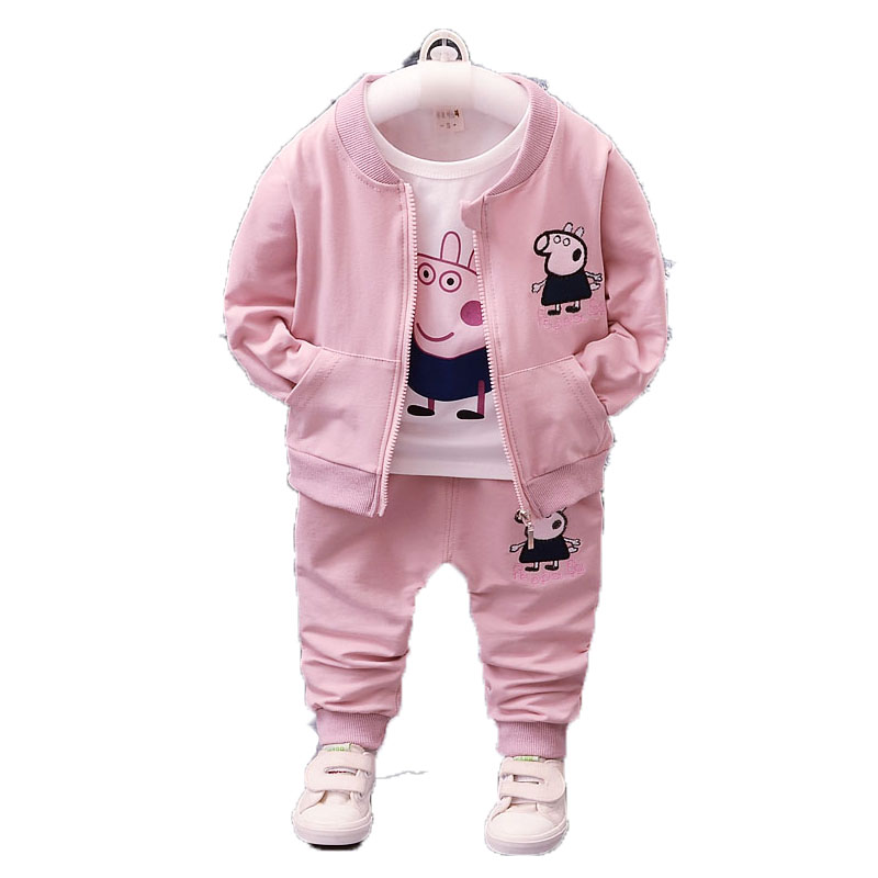 小猪佩奇童装男童女童秋装套装1-3-5岁宝宝长袖外套卫衣T婴儿衣服