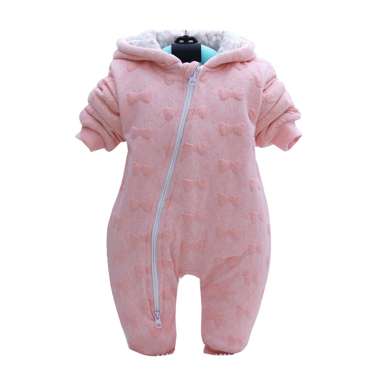 婴儿连体衣冬装男女宝宝0-3个月哈衣棉服加厚保暖爬服新生儿童装